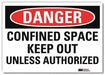 Danger Sign 10 in x 14 in Rflct Sheeting
