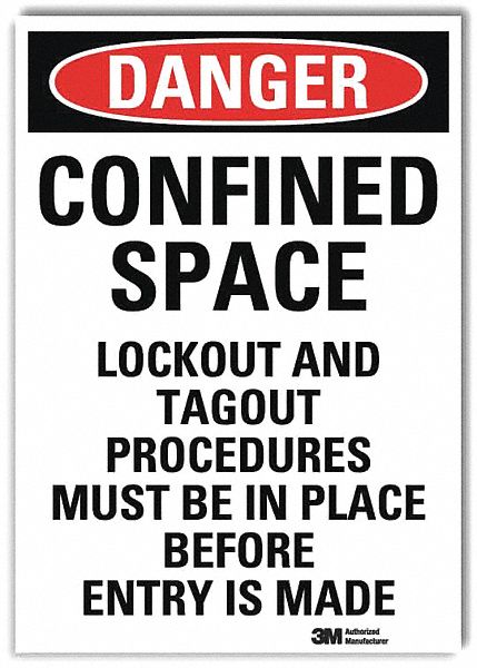 Danger Sign 14 in x 10 in Rflct Sheeting