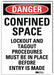 Danger Sign 14 in x 10 in Rflct Sheeting