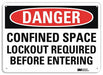 Danger Sign 7 in x 10 in Aluminum