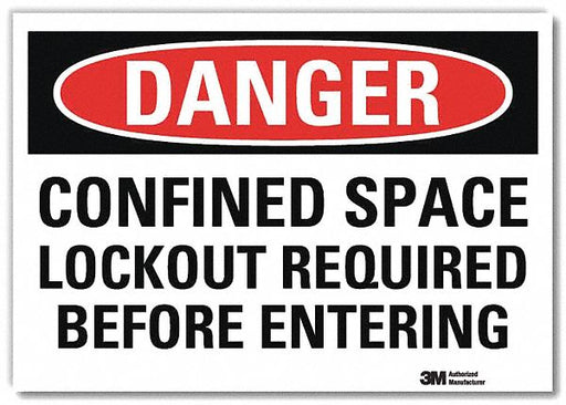 Danger Sign 10 in x 14 in Rflct Sheeting