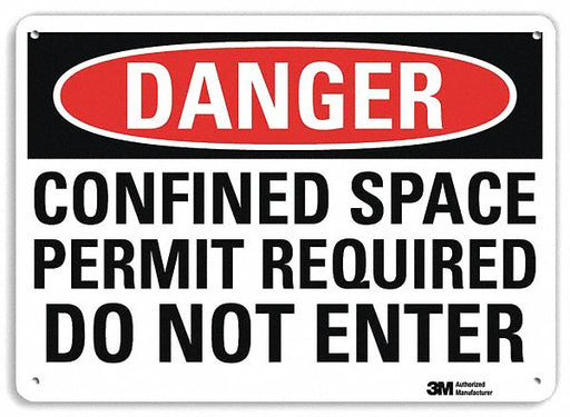 Danger Sign 7 inx10 in Plastic