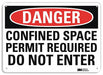Danger Sign 10 inx14 in Plastic