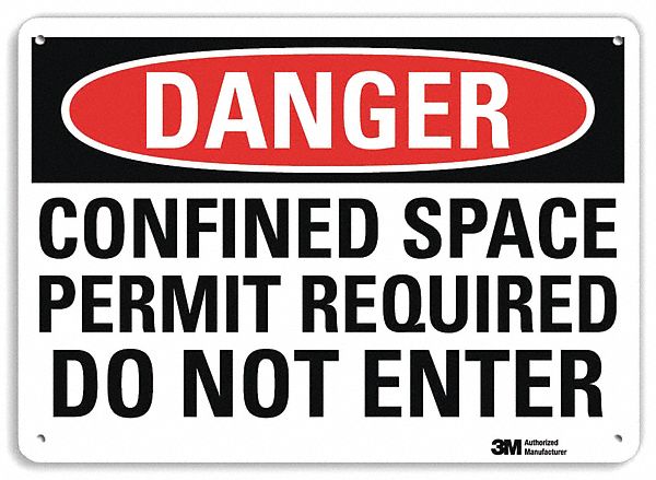 Danger Sign 10 inx14 in Plastic