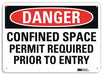 Danger Sign 7 in x 10 in Plastic