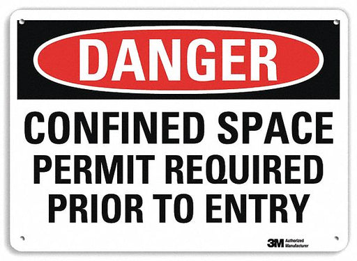 Danger Sign 7 in x 10 in Plastic