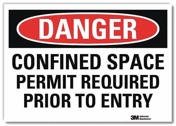 Danger Sign 10 in x 14 in Rflct Sheeting