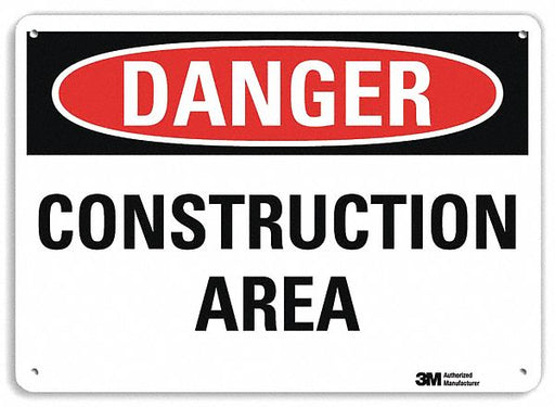 Danger Sign 7 in x 10 in Plastic