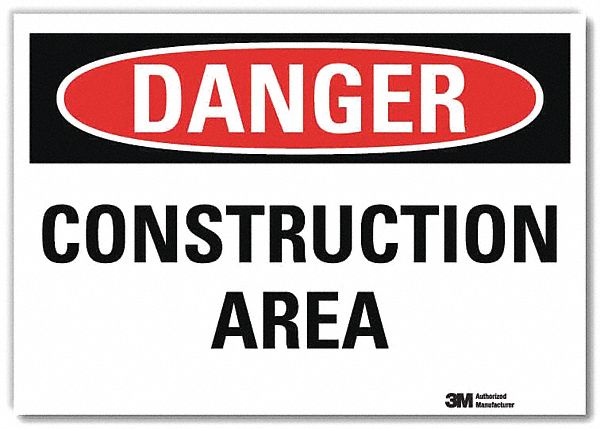 Danger Sign 10inx14in Reflctv Sheeting
