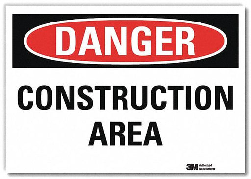 Danger Sign 7 in x 10 in Rflct Sheeting