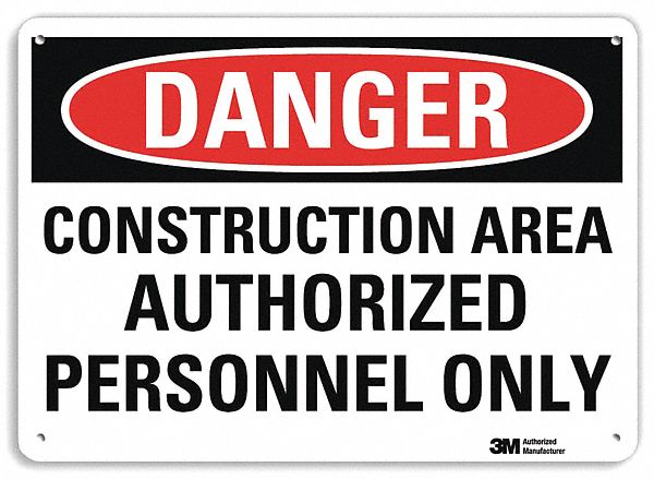 K3080 Danger Sign 10 inx14 in Plastic