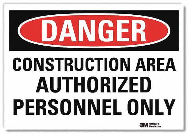 K3080 Danger Sign 10inx14in Reflctv Sheeting