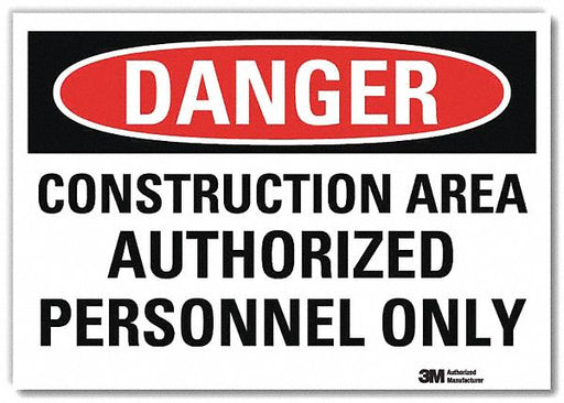 K3080 Danger Sign 7 in x 10 in Rflct Sheeting
