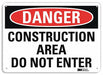 Danger Sign 7 inx10 in Plastic