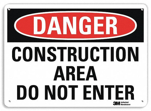 Danger Sign 7 inx10 in Plastic