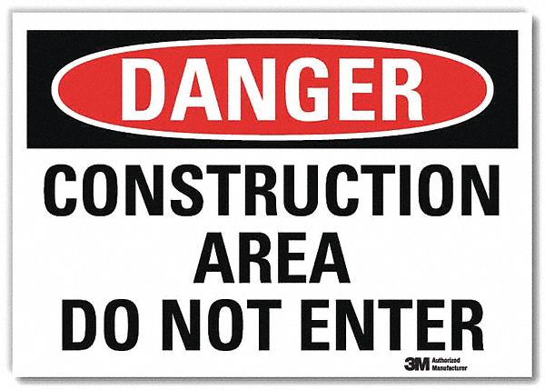Danger Sign 7inx10in Reflective Sheeting