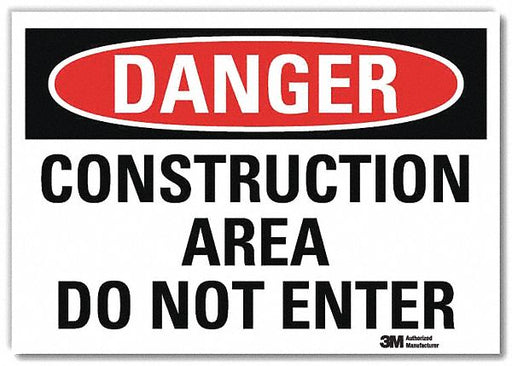 Danger Sign 10inx14in Reflctv Sheeting