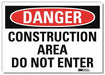 Danger Sign 5inx7in Reflective Sheeting