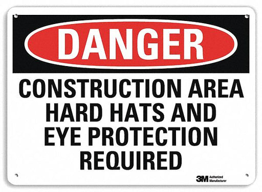 Danger Sign 10 inx14 in Plastic