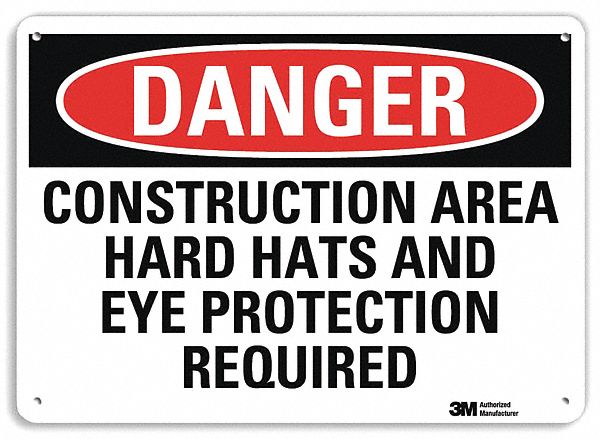 Danger Sign 10 inx14 in Plastic