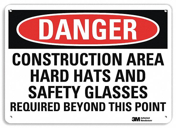 Danger Sign 10 in x 14 in Plastic