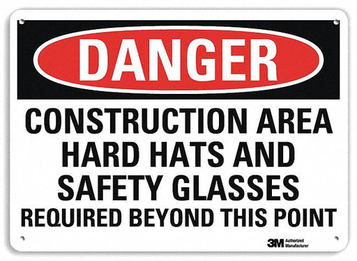 Danger Sign 7 inx10 in Plastic
