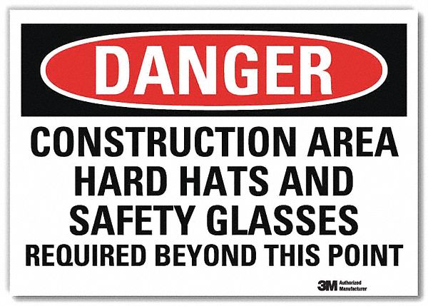 Danger Sign 10inx14in Reflctv Sheeting