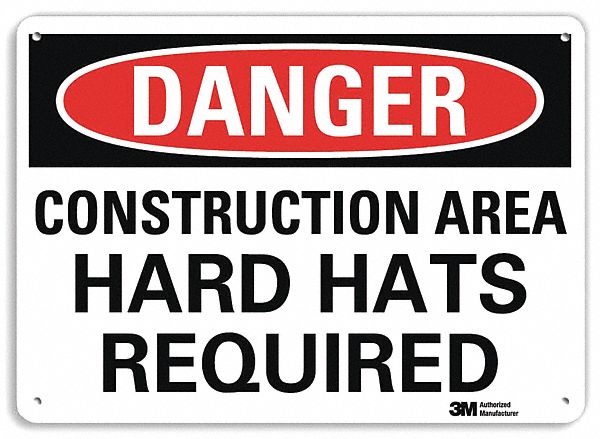 Danger Sign 7 in x 10 in Aluminum