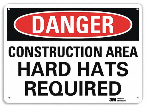 Danger Sign 10 inx14 in Plastic
