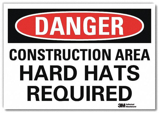 Danger Sign 7 in x 10 in Rflct Sheeting