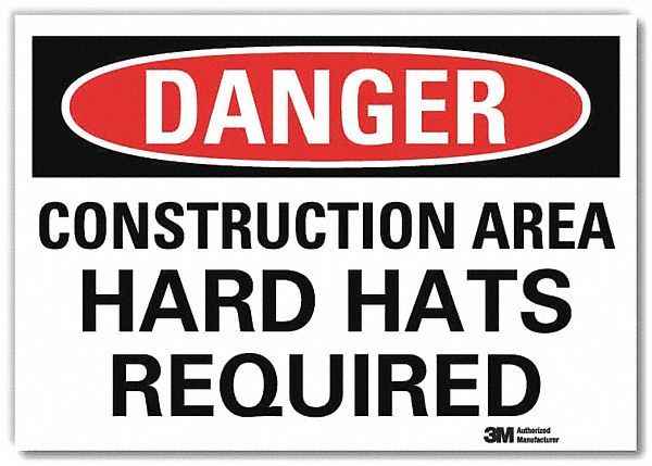 Danger Sign 10 in x 14 in Rflct Sheeting