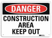 Danger Sign 10 inx14 in Plastic