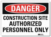 Danger Sign 7 in x 10 in Rflct Sheeting