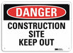 Danger Sign 7 inx10 in Plastic