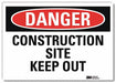 Danger Sign 7 in x 10 in Rflct Sheeting