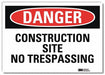 Danger Sign 7 in x 10 in Rflct Sheeting