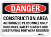 Danger Sign 7 in x 10 in Aluminum