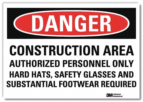 Danger Sign 10inx14in Reflctv Sheeting