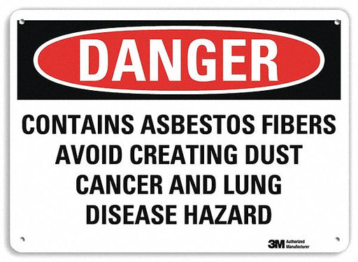 Danger Sign 7 in x 10 in Plastic
