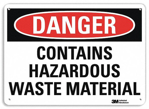Danger Sign 7 in x 10 in Plastic