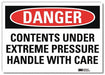Danger Sign 5 in x 7 in Rflct Sheeting