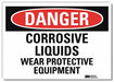 Danger Sign 5inx7in Reflective Sheeting