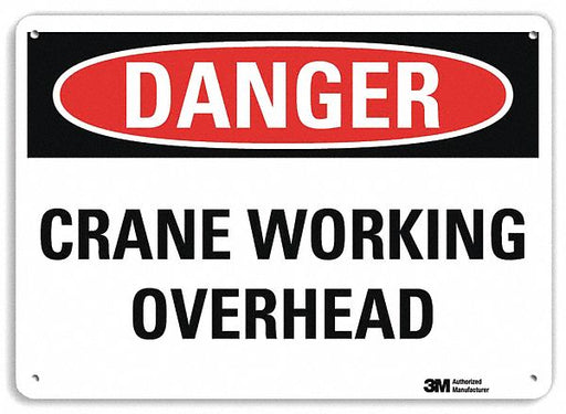 Danger Sign 7 in x 10 in Plastic