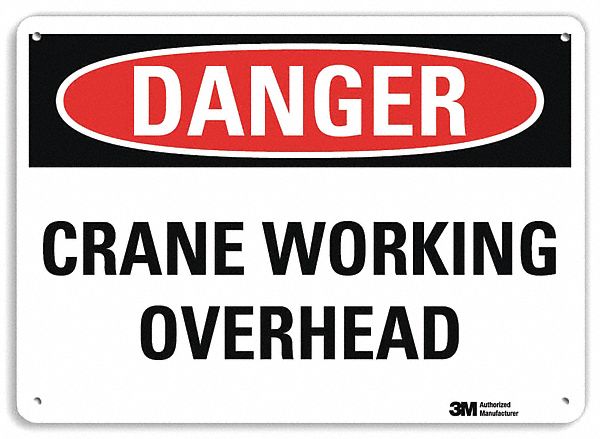 Danger Sign 7 in x 10 in Plastic