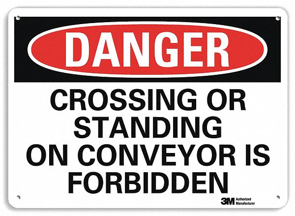 Danger Sign 10 in x 14 in Aluminum