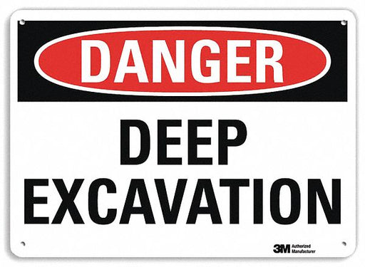 Danger Sign 7 in x 10 in Plastic