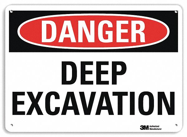 Danger Sign 7 in x 10 in Plastic