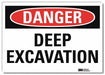 Danger Sign 10 in x 14 in Rflct Sheeting