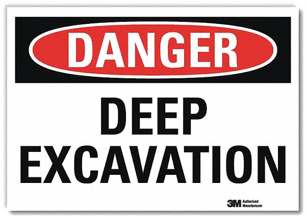 Danger Sign 10 in x 14 in Rflct Sheeting