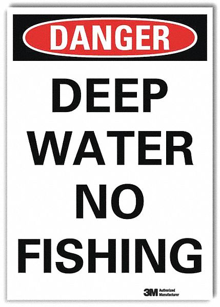 Danger Sign 7 in x 5 in Rflct Sheeting